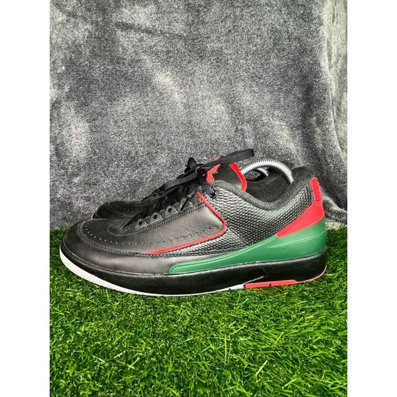 Nike Air Jordan 2 Retro Low Black Red Green Men’s Size 10.5 main image 7